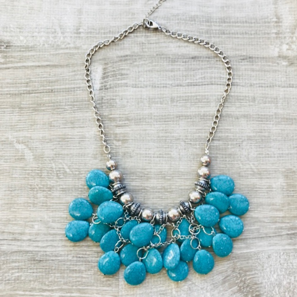Turquoise Stone Beaded Necklace